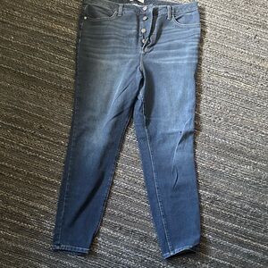 LC Lauren Conrad Super High Rise Dark Blue Jeans